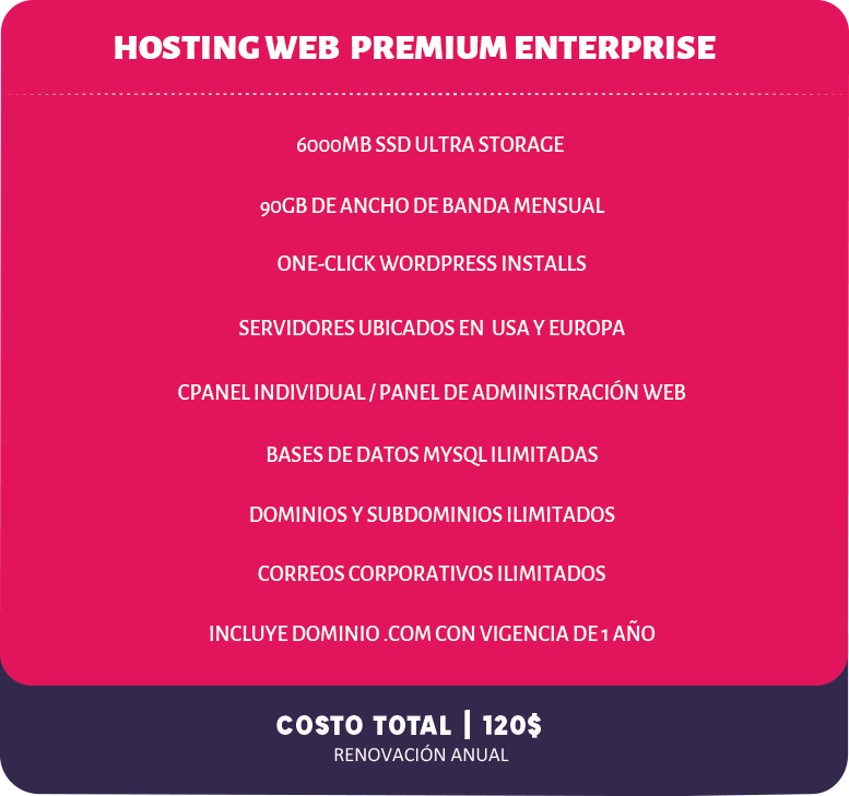 HOSTING WEB PREMIUM ENTERPRISE